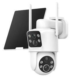 TKENPRO dual lens solar security camera