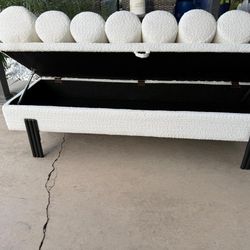 New in Box Ottoman Storage 52"×20" Grey Color  Available 