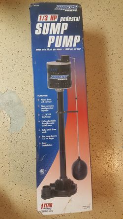 Barracuda 1/3 hp pedestal sump pump