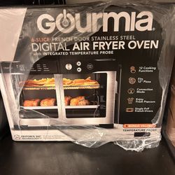 Gourmia 6-SLICE FRENCH DOOR STAINLESS STEEL DIGITAL AIR FRYER OVEN