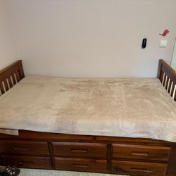 Twin Bed Frame With Storage-Free