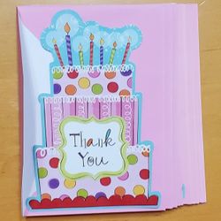 NEW Birthday Cake Thank You Postcards (Qty. 16)