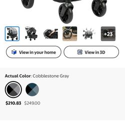 Monbebe Everyday Outings Wagon Stroller, Cobblestone Grey, Toddler, Unisex