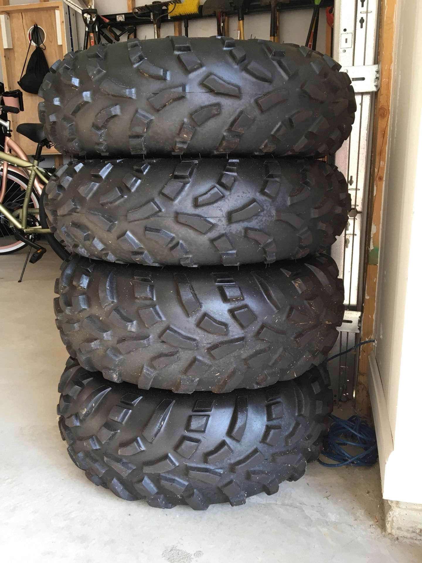 4 (Four) Carlisle AT489 ATV Tires - Front & Rear