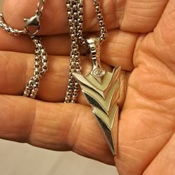 Arrowhead Stainless Steel Pendant Necklace