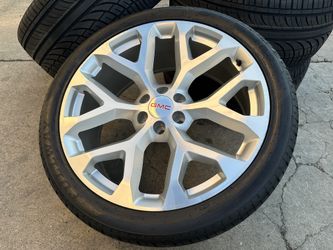 24" GMC Sierra Wheels Yukon Escalade Chevy Silverado Tires Tahoe Rims