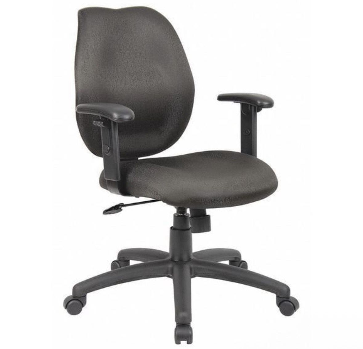 Boss Office Products Fabric Task Chair with Adjustable Arms in Black(2 AVAILABLE!)