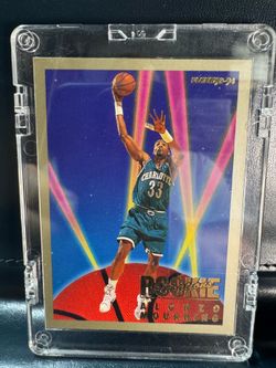 1993-94 Fleer "Rookie Sensations" insert featuring Hall of Famer Alonzo Mourning.