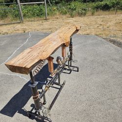 Live Edge behind the couch table