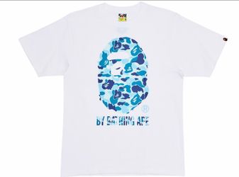 Blue white camo bape