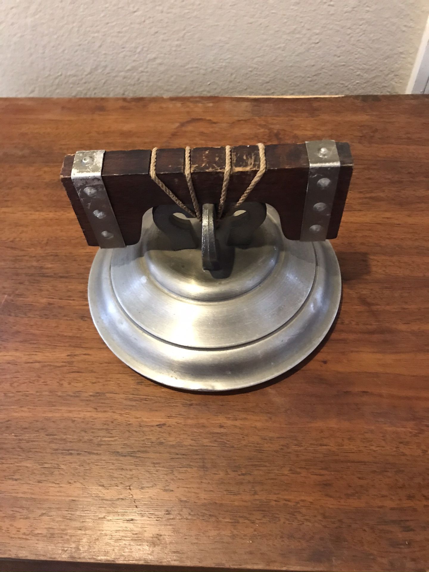 lid to a pewter bell bowl/ice bucket from the 1976 bicentennial