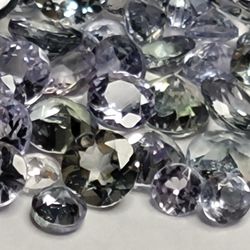 10pcs. Natural Rare Tanzanite Gemstone Round Faceted ZOISITE Tanzania Mount Kilimanjaro Mines 