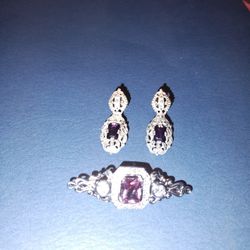 Broach and Earrings 