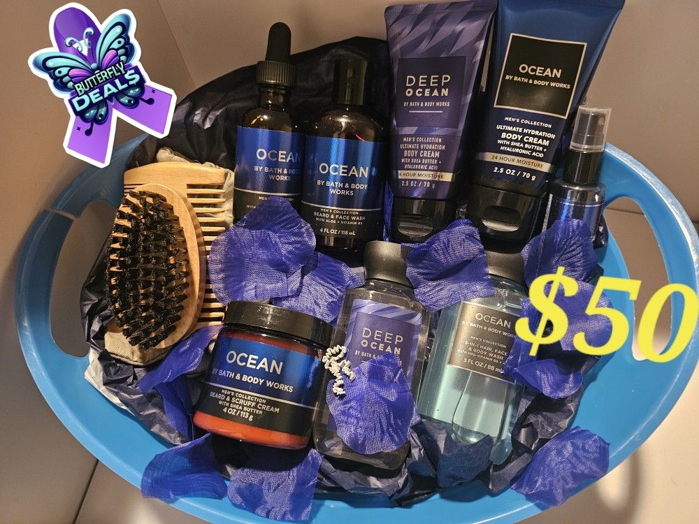 Men Bath&Body Basket Ocean