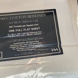 One Full Flat Sheet