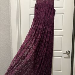Plum Lace Dress Size 8-10