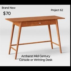 Brand New Project 62 Amherst Wood Console Table Or Writting Desk 