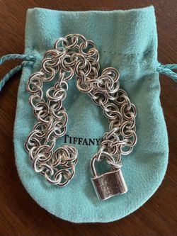 Authentic Tiffany & Co Sterling Silver Padlock Necklace