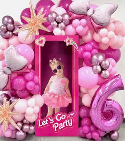 Barbie Birthday Party Cardboard Photo Booth Stand