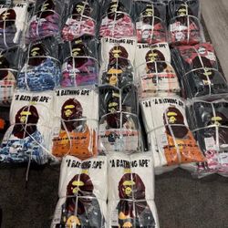 Bape hoodies and tees 