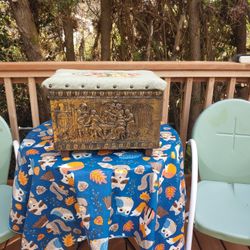 Beautiful Vintage Brass Plated Trunk