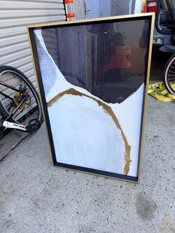 Large Abstract Framed Wall Art