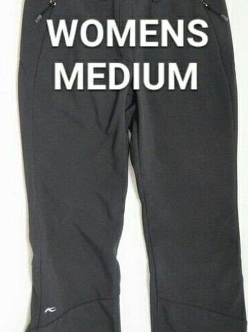 WOMENS Medium KJUS Stretch OTB Gray Ski Pants Over The Boot Grey