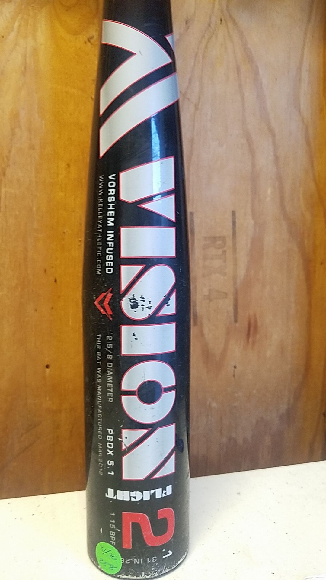 Kelley Vision Flight 2 Baseball Bat, 30/21 PBDX 5.1
