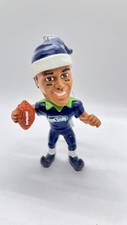 Seattle Seahawks Russell Wilson Christmas tree ornament, Still has tag, EC