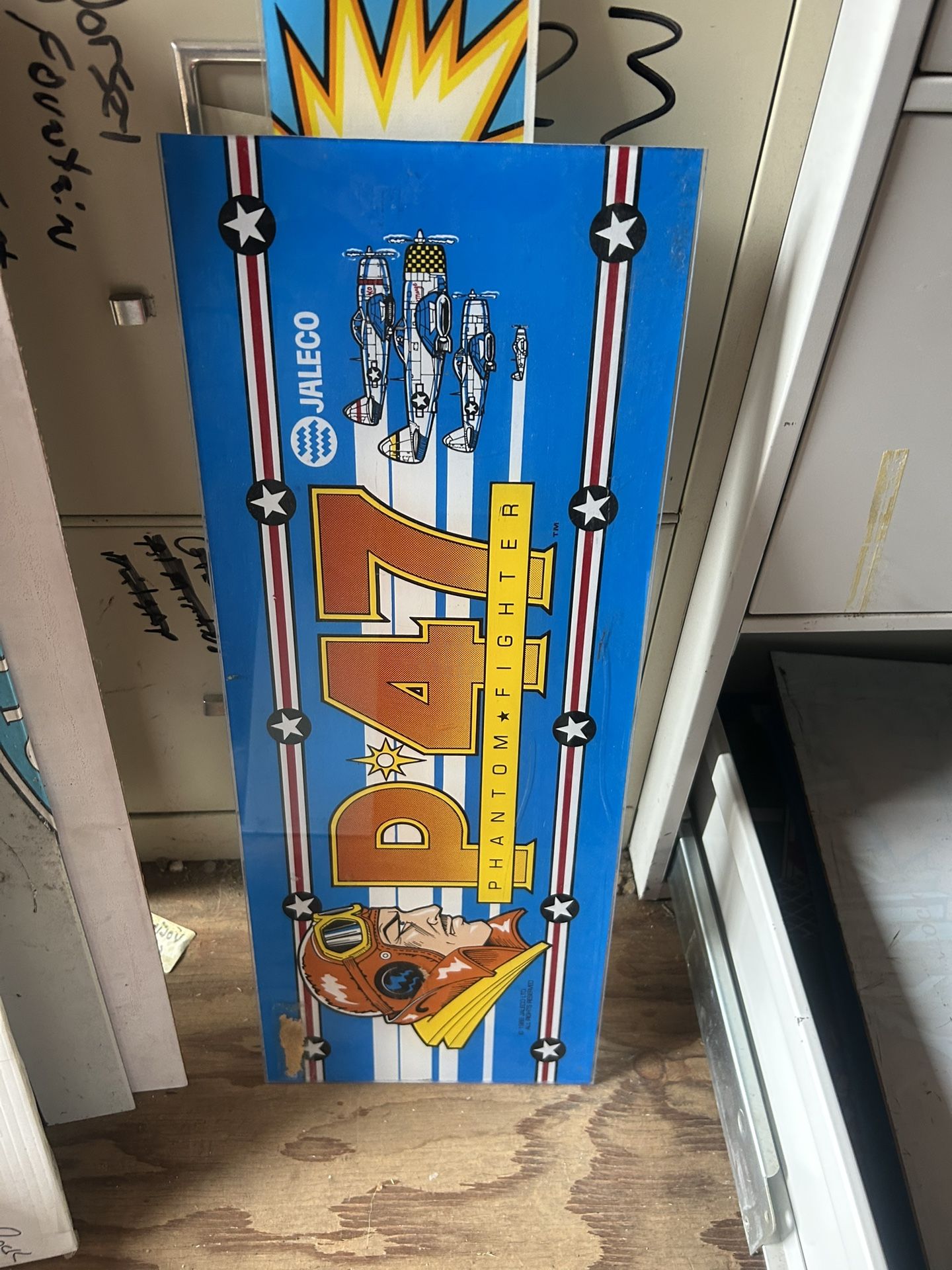 P-47 Phantom Fighter P47 Arcade Video Game Marquee