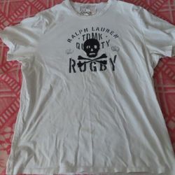 vintage rugby ralph lauren skull t shirt xl