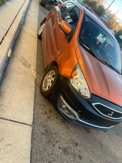 2017 Mitsubishi Mirage – Orange Body, Black Bumper – Reliable & Great on Gas!
