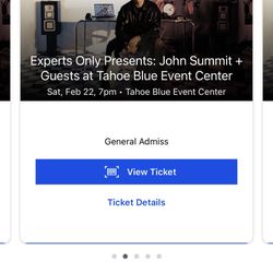 John Summit Tickets Lake Tahoe