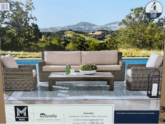 Sunbrella Halstead collectiom 4 piece extra large seating