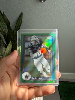 2026 Topps Chrome Flagship Football CEEDEE LAMB Green Refractor TFCC-18 29/99