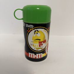 M&M Canister Insulated Green Lid Thermos New