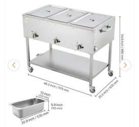 New steam table in box propane