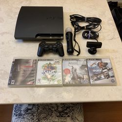 PS3 Slim With 5 Games For Sale/Trade
