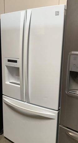 Kenmore 3 Door  Counter Depth White Refrigerator With Water and Ice Maker
