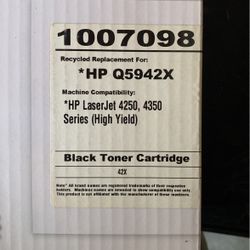 Black Premium Toner Cartridge (AC-H5942AU) For HP replaces HE-Q5942A/Q1338A