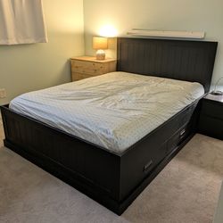 Queen Ikea Fjell Storage Bed