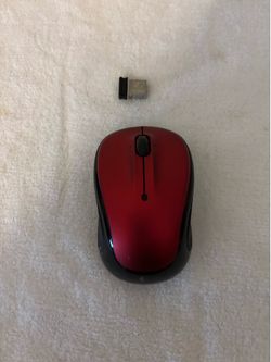 Wireless Red Mouse with USB Receiver