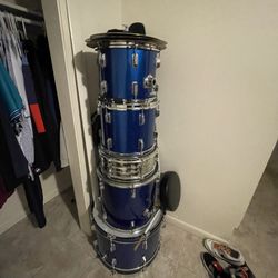 Metallic Blue New Beat Drum Set, 