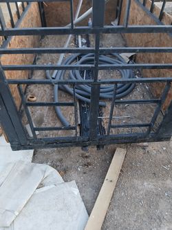 Black Steel Iron Gate Panel