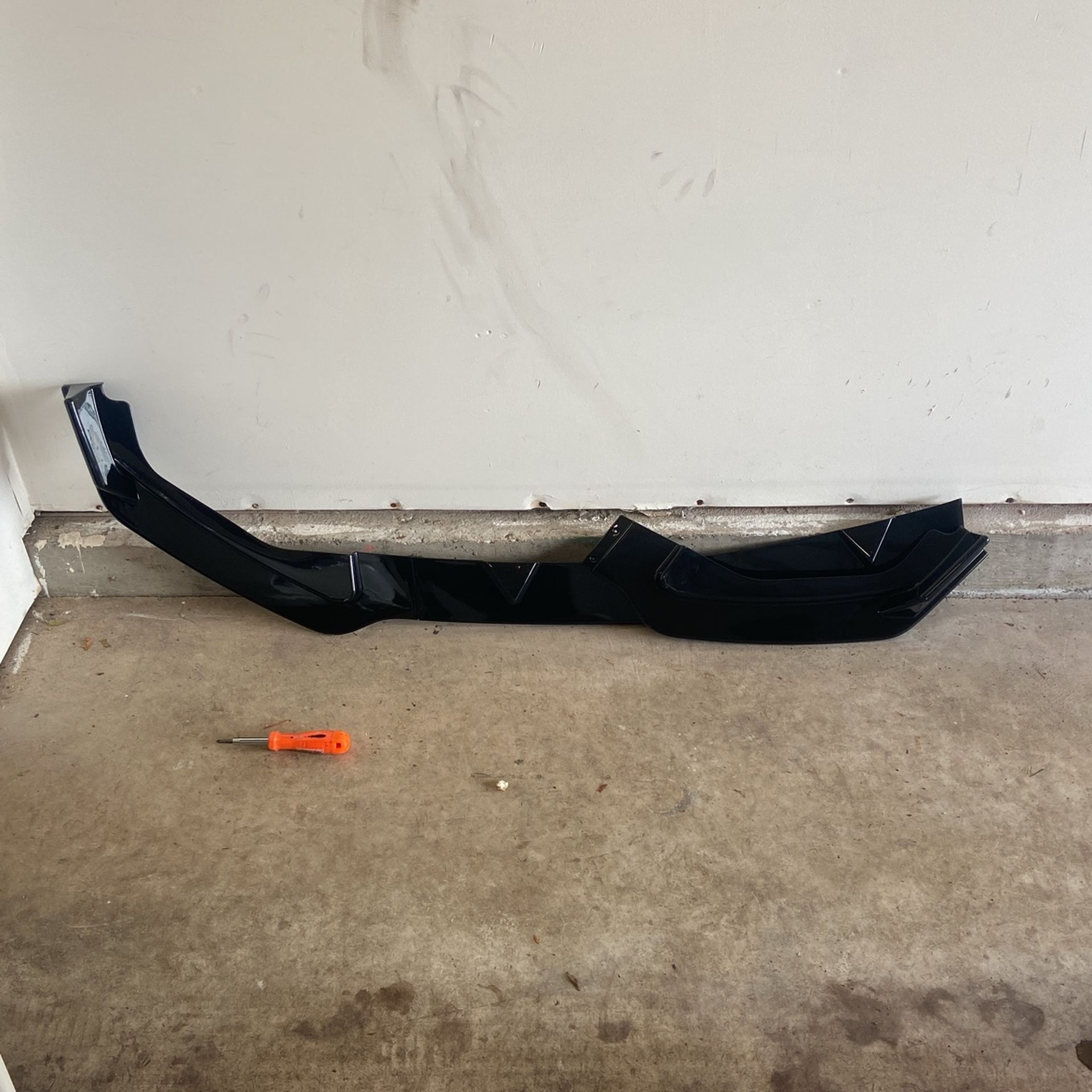 3 piece glossy black front lip for 2014 - 2015 q50