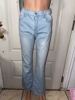Women’s wax jeans high rise flare rhinestone jeans size 11/30