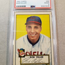 1952 Topps Bob Feller Baseball Card Psa Graded