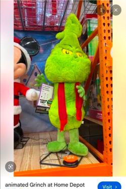 New Grinch Animatronic Plush Moving Christmas Decoration Indoor  Mono Para Decorar Para Navidad