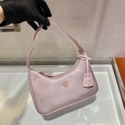Prada Re-edition Nylon And Saffiano Mini Bag PINK