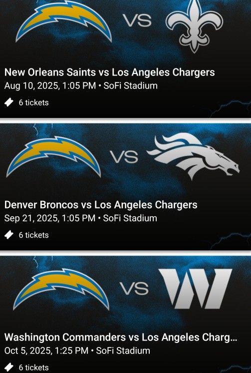 2025 Chargers Football Tickets